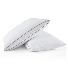  Goose Down Feather Pillows, Pillows King Size Set of 2, 100% King (Pack of 2)