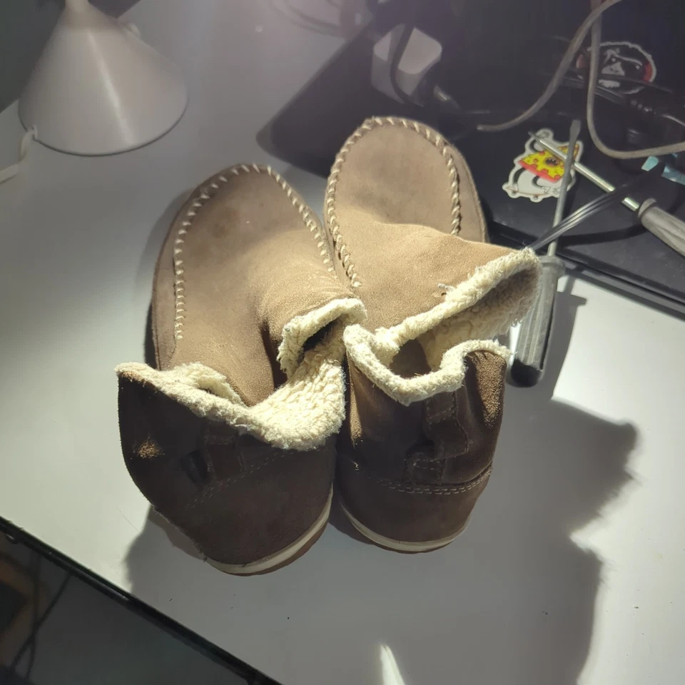 L.L. Zapatillas Bean Mountain Moc ¡Tan cálidas! #510523 marrón oscuro suela dura 9M para mujer Foto 3 de 4