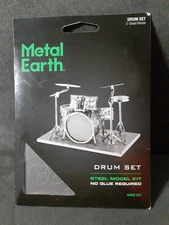 Fascinations Metal Earth Modern Drum Set 3D Laser Cut Steel Instrument Model Kit