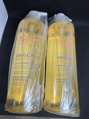 Lot of 2 Avene Xeracalm A.D Lipid Replenishing Cleansing Oil  13.5oz Exp. 07/27