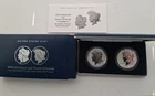 2024-S Reverse Proof $1 Morgan and Peace Silver Dollar 2pc Set Box ,OGP & COA