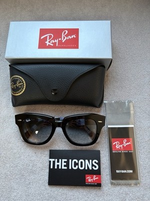Gafas de Sol Ray-Ban State Street RB2186 1318/3A Negro/Gradient Grey Nuevas