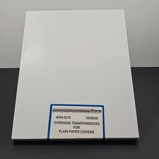 Brame Transparency Film for Plain Paper Copiers NIB 100 Count Per Box