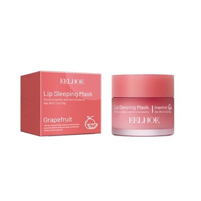 Grapefruit Lip Sleeping Mask, Overnight Exfoliating & Plumping Treatment