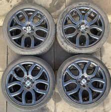 Mini Cooper R53 Checkmate Flame Horse Shoe 17” Alloy Wheels Black Set x4