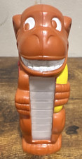PEZ Candy Dispenser Brown Monkey w/ Yellow Banana, Red Collar & Red PEZ Tag