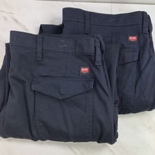 2 RED KAP Men's Industrial Cargo Work Pant 40 x 28.5 Navy Uniform PC76NV0