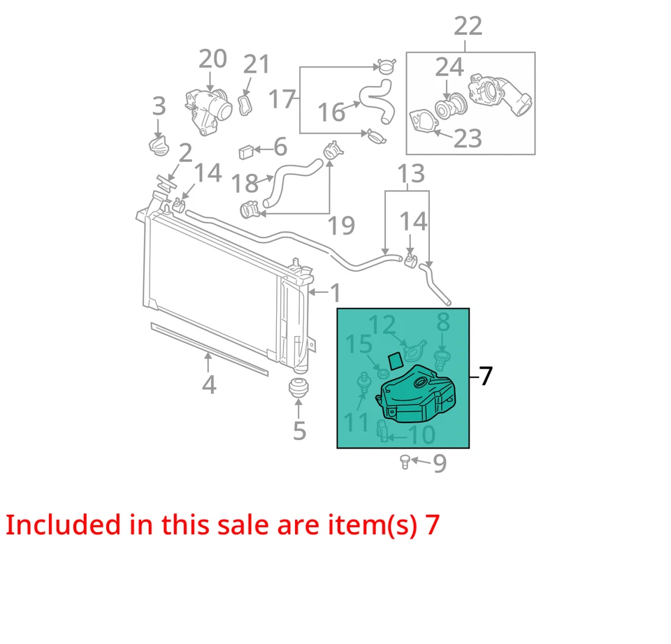 Botella de desbordamiento de refrigerante Buick Rendezvous 2004 fabricante de equipos originales 62 k millas - LKQ360249401 Foto 4 de 4