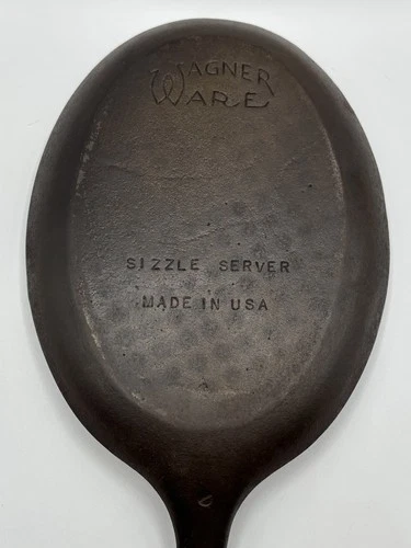 Vintage Wagner Ware Sizzle Server Cast Iron Fajita Skillet, Nice Used Condition