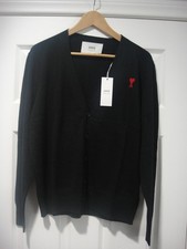 Ami Paris Cardigan Mens Size Medium Black Woo...