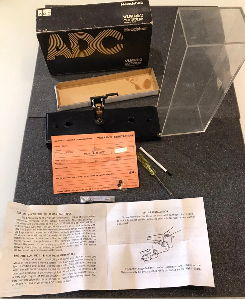 ADC VLM MkII Cartridge On Headshell In Display Box & Cabinate See Pictures - Image 2 of 4
