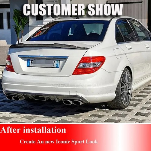 Alerón trasero de carbono real para Mercedes Benz W204 C250 C300 sedán 07-14 - Imagen 4 de 14