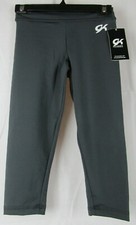 GK Elite Womens Fitted Active Tek Gray Warm Up Capris Size AS