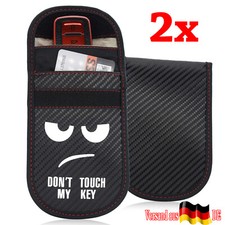 2x Auto Schlüssel Keyless Go Schutz RFID Funk Blocker Tasche Schlüsselhülle !