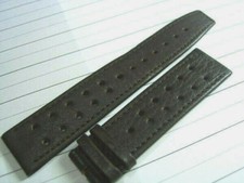 1960/70'S 20MM BROWN PERFORATED SWISS STRAP HEUER MONACO SILVESRSTONE .... 5831