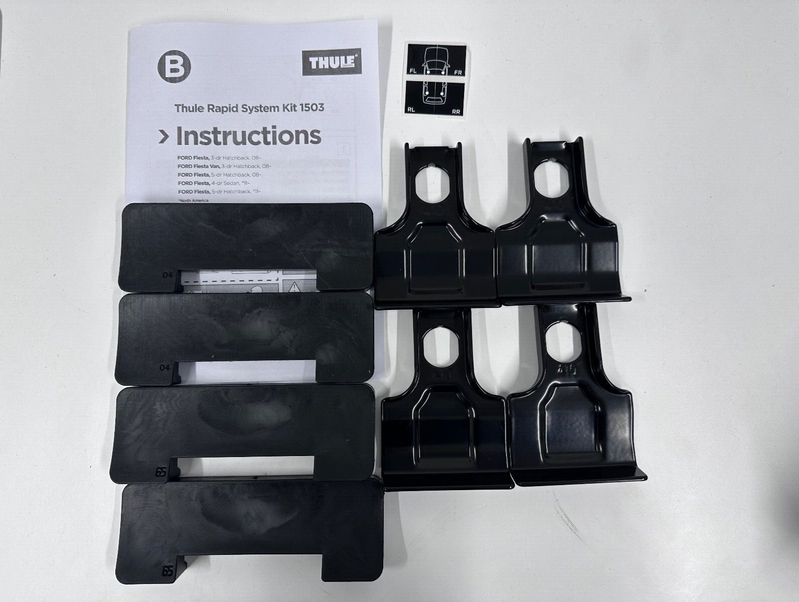THULE FITTING KIT 1503 NO BOX Fits FORD Fiesta 3 & 5-dr Hatchback 08–17