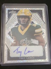 TREY LANCE 2021 LEAF FLASH #PA-TL2 SILVER PORTRAIT AUTO 47/75 ROOKIE SP NFL