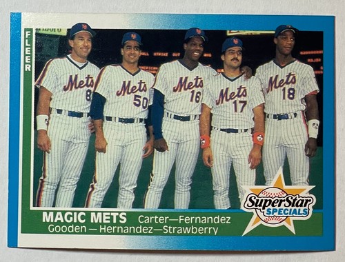 1987 Fleer #629 Carter/Fernandez/Gooden/Hernandez/Erdbeere New York Mets