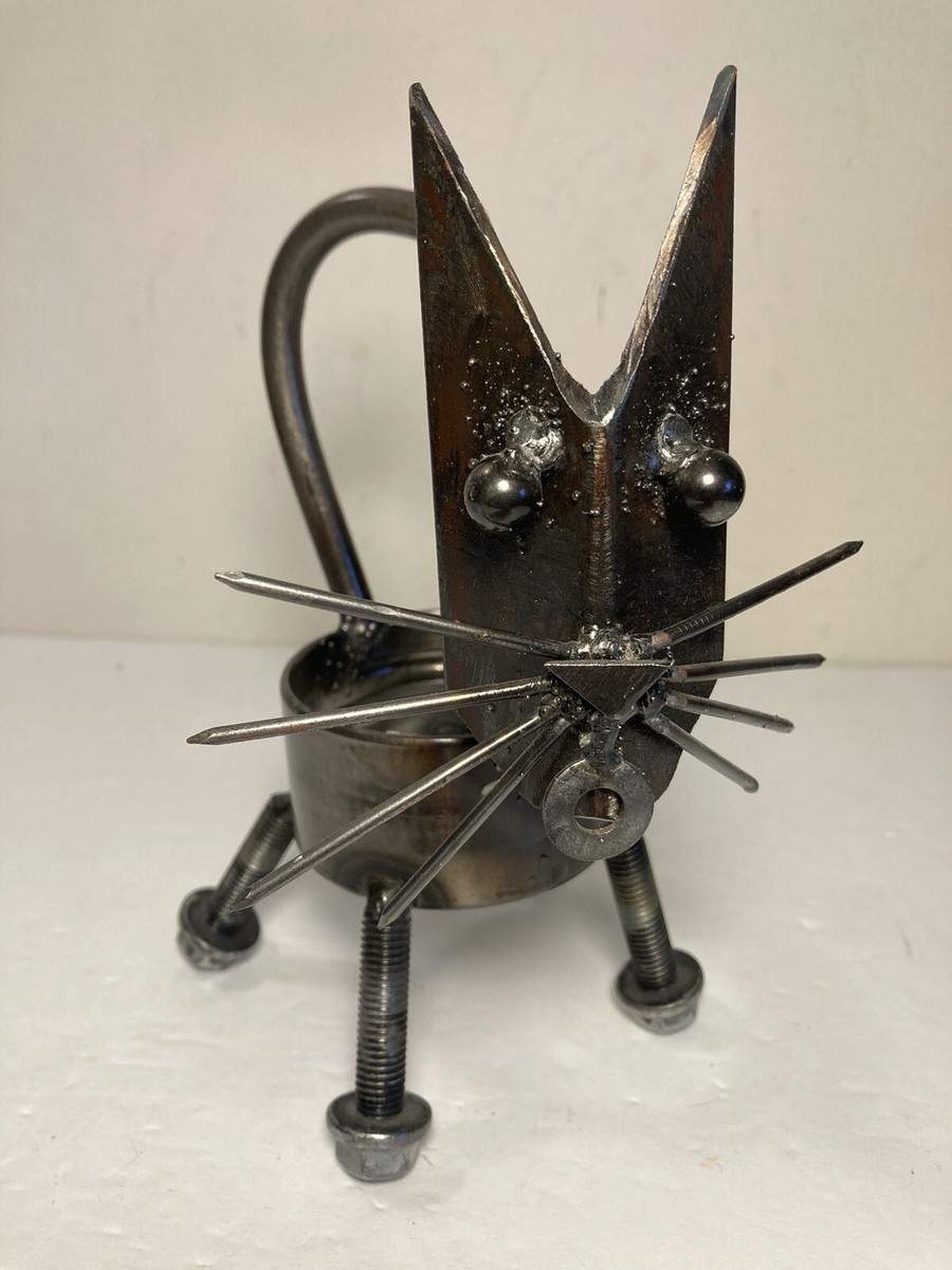 View of Welded Scrap Metal Sculptures