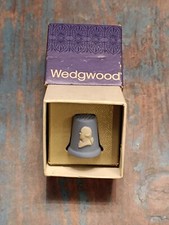 Vintage Wedgwood Blue Jasper ware Thimble / Collectible / Boxed (833)