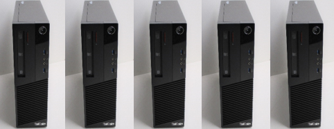 5x Lenovo ThinkCentre M83 SFF PC's Core i7-4770 3.4GHz 4GB DDR3 250GB HDD