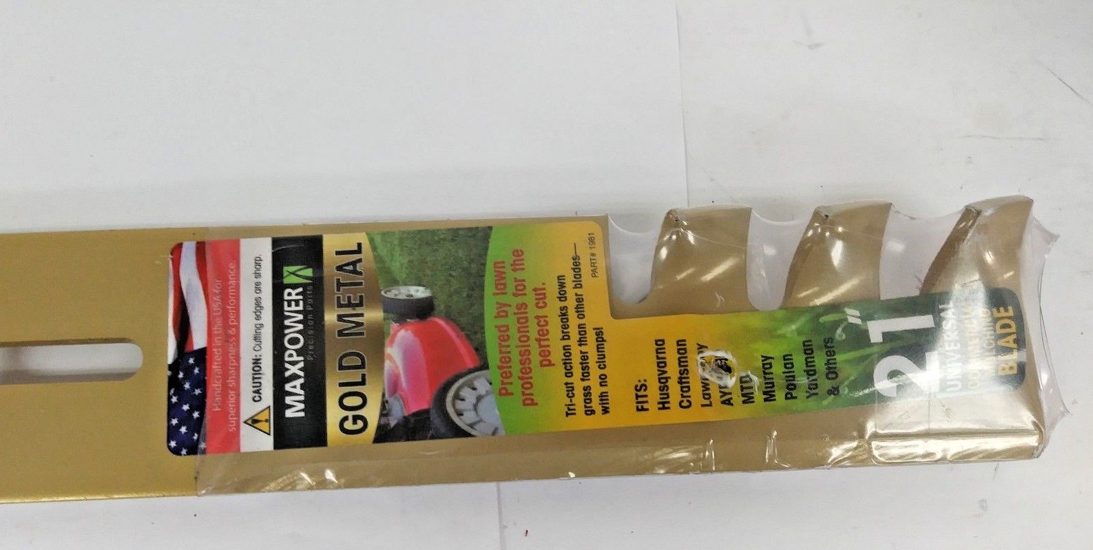 Qty-1 21" Maxpower 331981 Universal Gold Metal Mulching Mower Blade NO Hardware