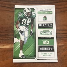 2018 Panini Contenders Draft Picks - Season Ticket #81 Randy Moss