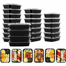 28oz Meal Prep Food Containers with Lids, Reusable Microwavable Plastic BPA free
