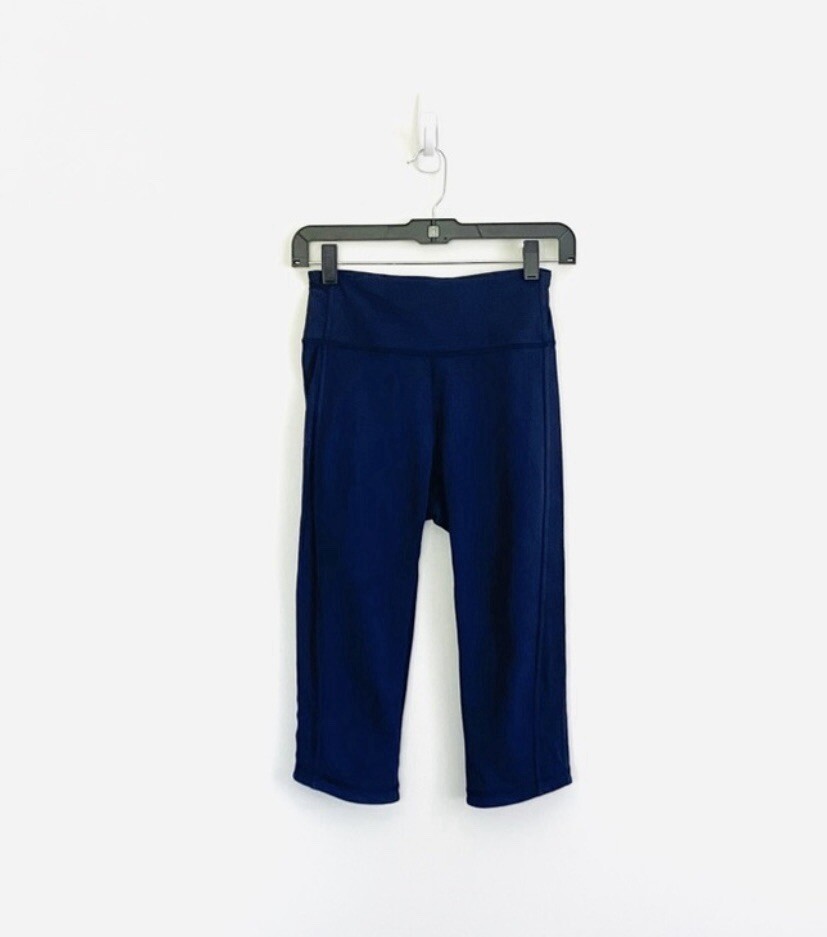 Lululemon Squad Goals 17” Crop 4 Midnight Navy FullOn