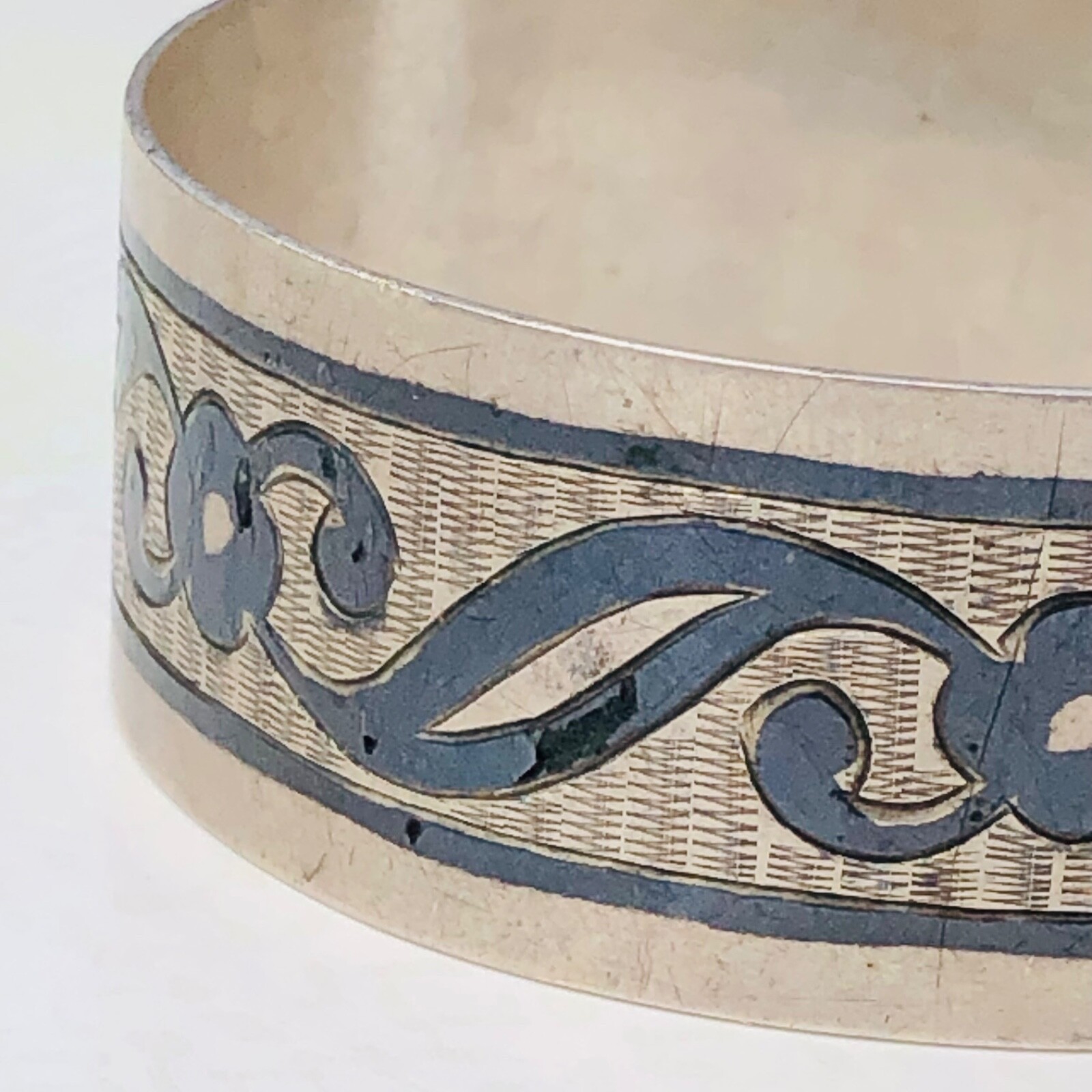 Vintage Bangle Bracelet Solid Silver 875 Womens J… - image 5