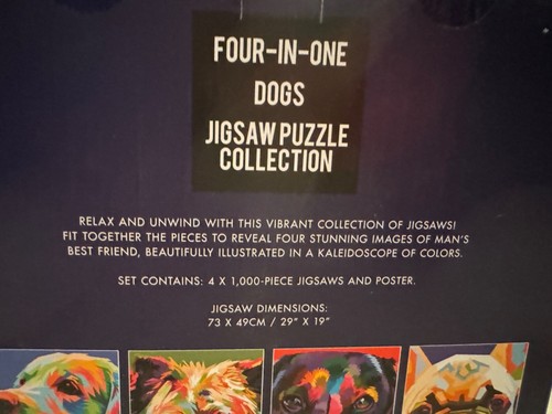 Professor Puzzle Jigsaw Four-In- One Anstract Dogs Collection 4 X 1,000 NIB - 第 10/12 張圖片