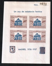 ESPAÑA VIÑETAS GUERRA CIVIL  HB NUEVA PI DE LLOBREGAT-ALCALÁ MARRÓN