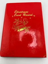 Vintage Holiday Christmas Card Record List Book
