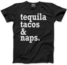 Tequila tacos & pisolini - maglietta unisex uomo colpi pigri regalo festa