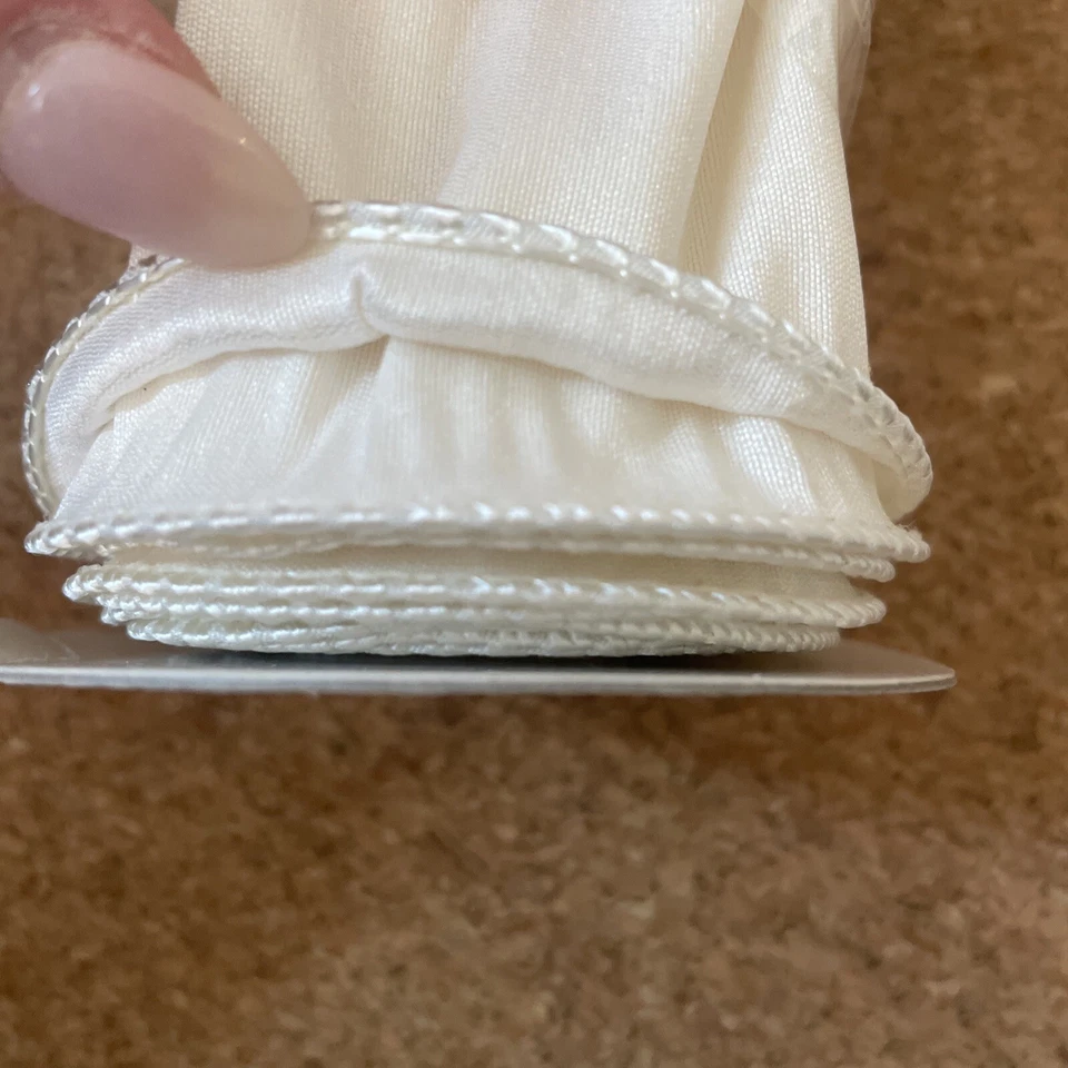 "Cinta de satén blanca de marfil 1040 de 4"" de ancho para decoración de fiestas de boda corona floral" Foto 3 de 4