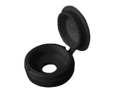 30x Securpak Fold Over Plastic DIY Screw Head Cup and Covers Caps - Black