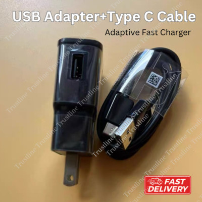 Adaptive Fast Android Phone Charger Adapter+USB Type C Cable For Samsung Android