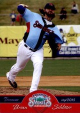 2013 Tennessee Smokies Grandstand 22 Brian Schlitter Park Ridge Illinois IL Card