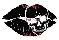 Sublimation Prints Skull Lips Ready To Press Heat Transfer