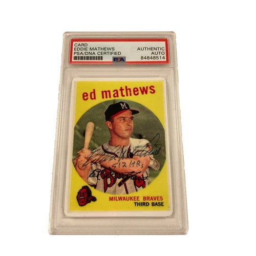 Autograph Eddie Mathews Baseball Cards