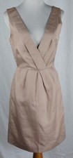 J Crew Dress Size 2 Aveline Cotton Cady Warm Pebble Beige New