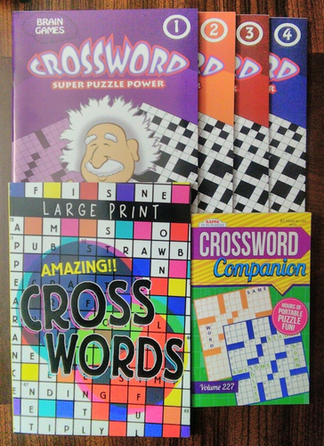 6x Crosswords Puzzle Books New FREE Shipping EBay