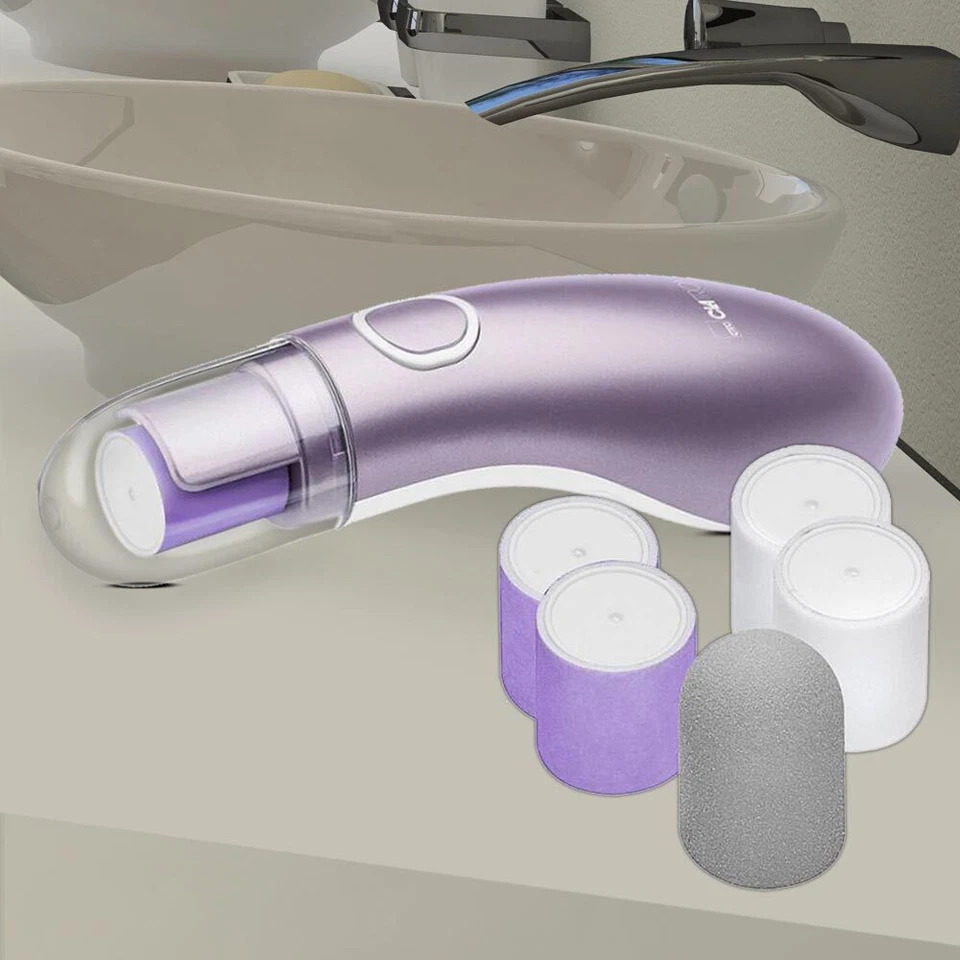 Maniküre Pediküre Nagel Pflege Set Glätten Polieren Feile elektrisch 5 Aufsätze - Bild 4 von 4