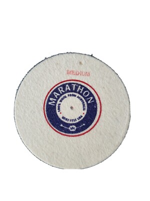 Marathon 4'' x 1'' Felt Wheel, MEDIUM Density, 100% Wool, Jewelry Buffing 