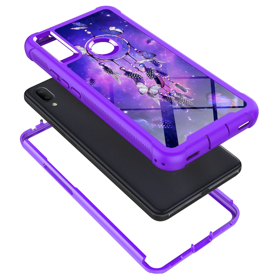 Capa híbrida Alcatel 3V 2019 gráfica à prova de choque proteção contra impacto corpo inteiro - Imagem 2 de 4