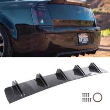 For Chrysler 300 SRT8 300C Carbon Fiber Rear Lip Bumper Diffuser 10 Fin Spoiler