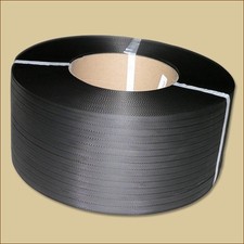 2 Rollen PP-Umreifungsband 12 mm x 0,63 mm x 3000 m 200 mm Kern schwarz