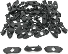 Lego 50 New Black Minifigure Armor Shoulder Pads w/ Pointed Ends Parts