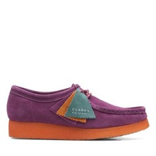  26168645 Womens CLARKS WALLABEE - PURPLE SDE COMBI