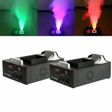 2pcs Vertical RGB 3 in1 24 LED DMX Fog Machine Stage Smoke Lighting W/ Remote